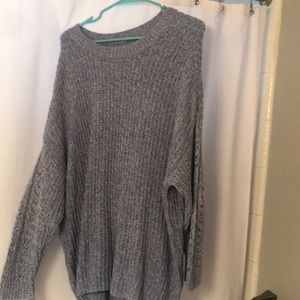Adorable light blue and white stitched sweater from American Eagle